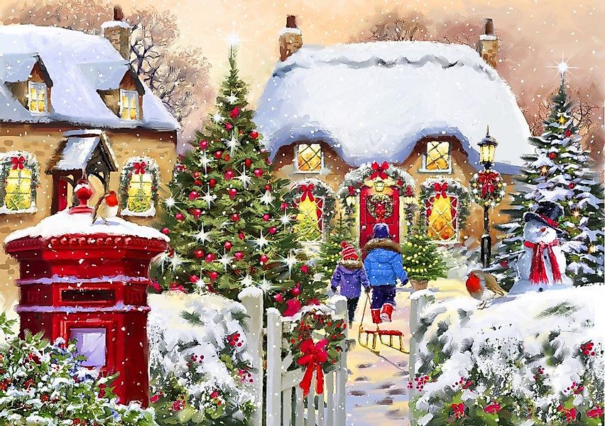 Bluebird Puzzle Puzzle Winter Cottage, Puzzleteile günstig online kaufen