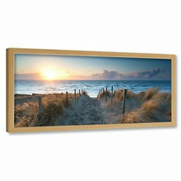 FEEBY® Kunst Sonnenuntergang über dem Meer 3 Leinwandbilder bunt Gr. 120 x günstig online kaufen