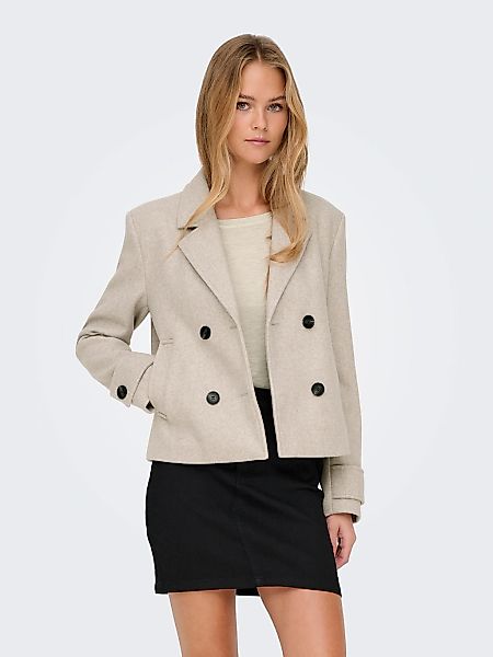 ONLY Kurzjacke "ONLFREJA LIFE SHORT DB JACKET OTW NOOS" Kunstfaser günstig online kaufen