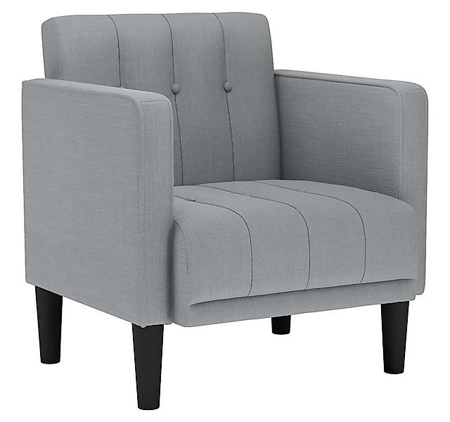vidaXL Sessel Sessel mit Armlehnen Hellgrau 53 cm Stoff (1-St) günstig online kaufen