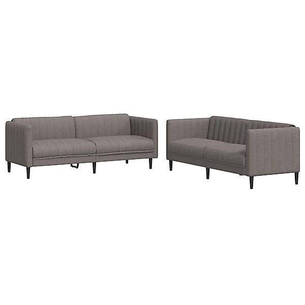 vidaXL 2-Tlg Sofagarnitur Taupe Stoff 3209243 günstig online kaufen