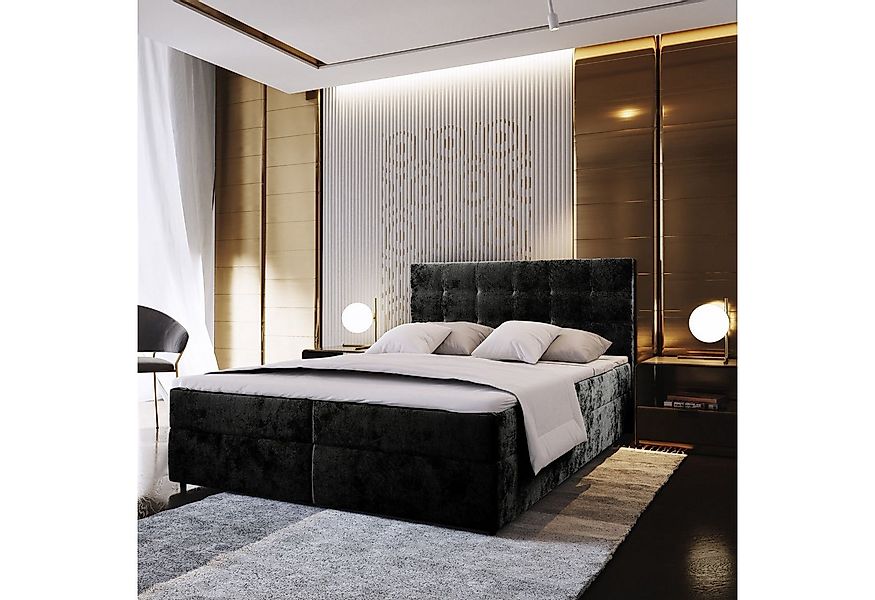 Masseno Boxbett GLOS 160x200 cm mit Bonell Matratze und Topper günstig online kaufen