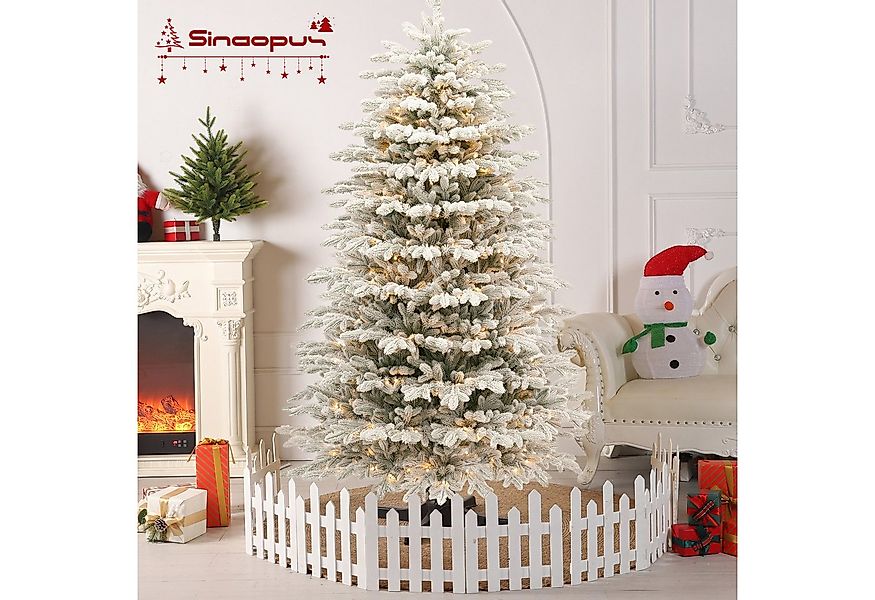 Vankel Künstlicher Weihnachtsbaum mit Beleuchtung, Weihnachtsbaum mit Schne günstig online kaufen