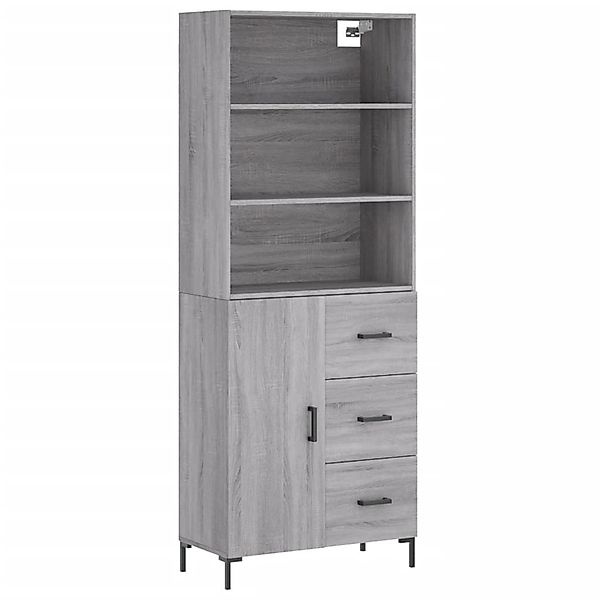 vidaXL Highboard Grau Sonoma 69,5x34x180 cm Holzwerkstoff 3189451 günstig online kaufen