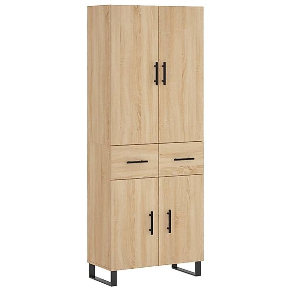 vidaXL Highboard Sonoma-Eiche 69,5x34x180 cm Holzwerkstoff 3198172 günstig online kaufen