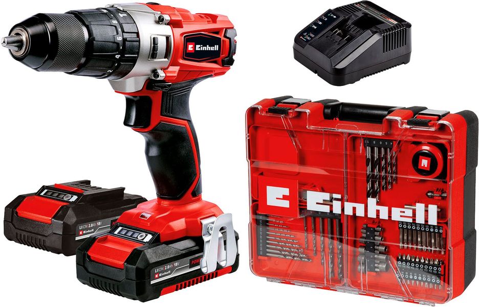Einhell 18 V Akku-Schlagbohrschrauber TE-CD 18 inkl. 2 Ah Akkus mit Koffer günstig online kaufen