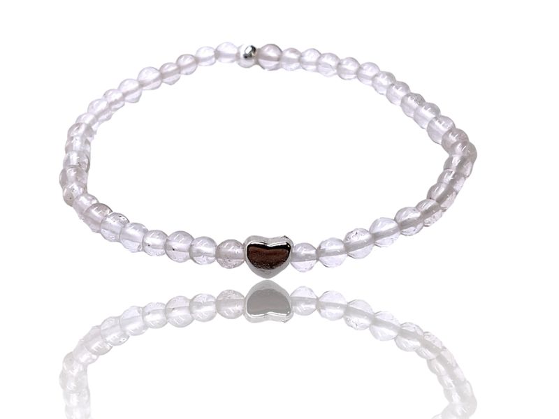 Steinfixx® Perlenarmband Edelsteinarmband aus klarem Bergkristall günstig online kaufen