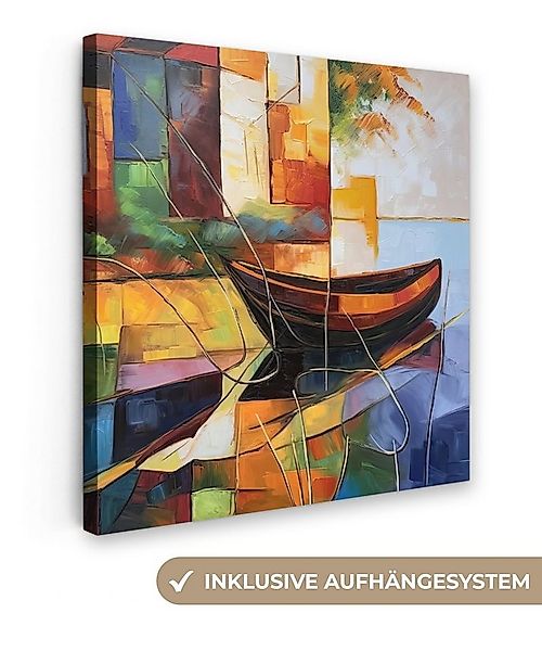 OneMillionCanvasses® Leinwandbild Abstrakt - Kunst - Boot - Farben, Fotodru günstig online kaufen