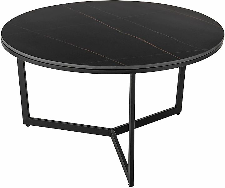 Stolkom Couchtisch "HARPER 1" rund Keramik, Tisch-Platte marmorisiert günstig online kaufen