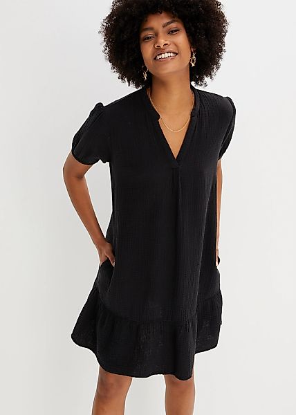 bonprix Minikleid für Frühjahrs- und Sommertage, aus Baumwolle, aus Musseli günstig online kaufen