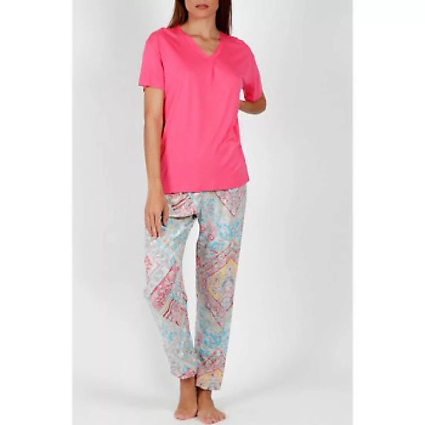 Admas  Pyjamas/ Nachthemden Pyjama Hose T-Shirt Colored Diamonds rosa günstig online kaufen