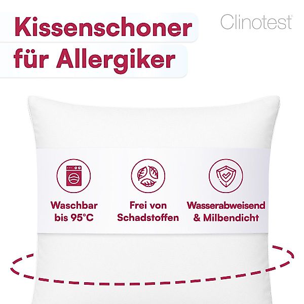 Clinotest Kissenbezug Wasser- und Milbendicht, (2 günstig online kaufen