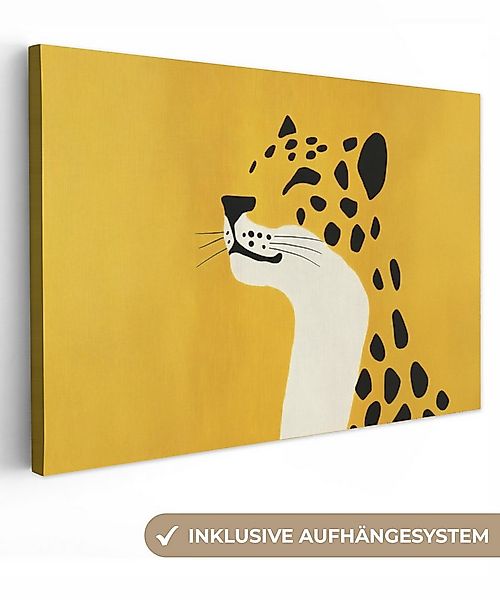 OneMillionCanvasses® Leinwandbild Gepard - Illustration - Gelb, Fotodruck ( günstig online kaufen