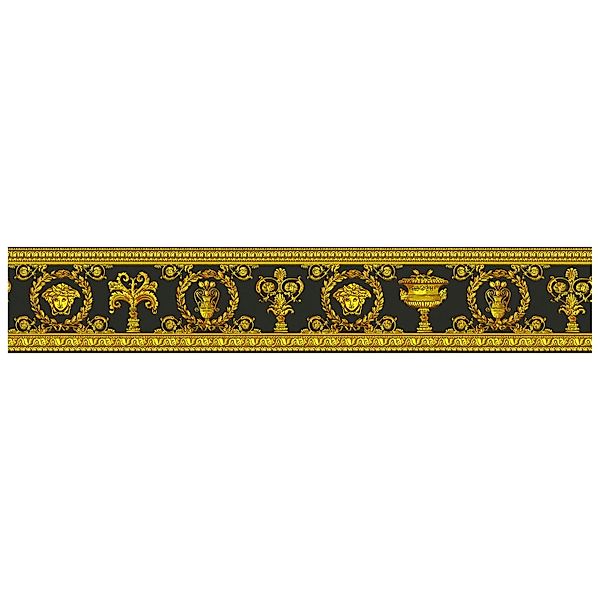 PROFHOME 343051-GU Exklusive Luxus Tapete Barock Matt Gold Gelb Schwarz 0,4 günstig online kaufen