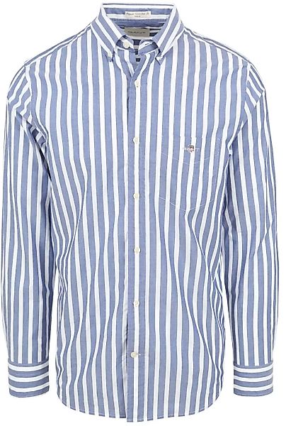 Gant College Hemd Stripe Blau - Größe L günstig online kaufen