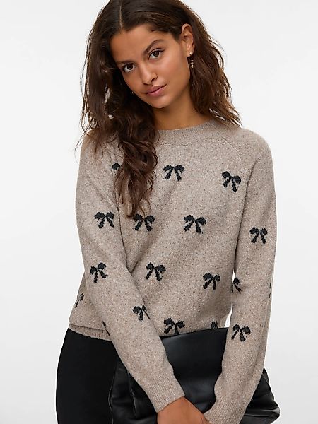Vero Moda Rundhalspullover "VMDOFFY INTARSIA LS O-NCK PULLOV GA NOOS" mit H günstig online kaufen