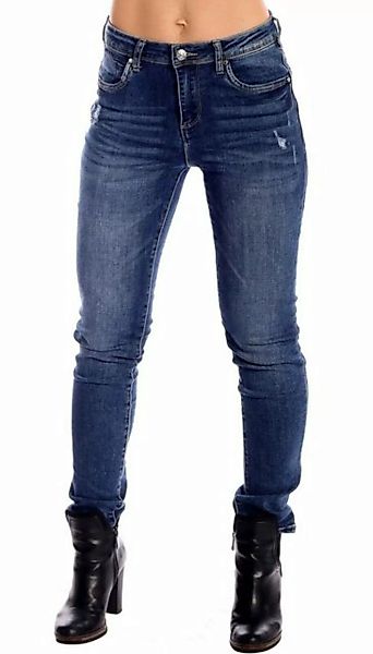 Charis Moda 5-Pocket-Jeans Jeans One Button dunkel Used Look günstig online kaufen