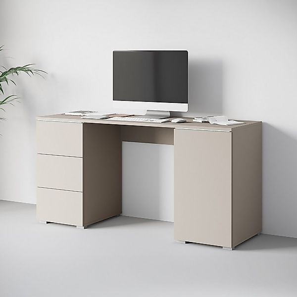 Home affaire Schreibtisch Vera, Computertisch mit LED-Beleuchtung (1-St), M günstig online kaufen