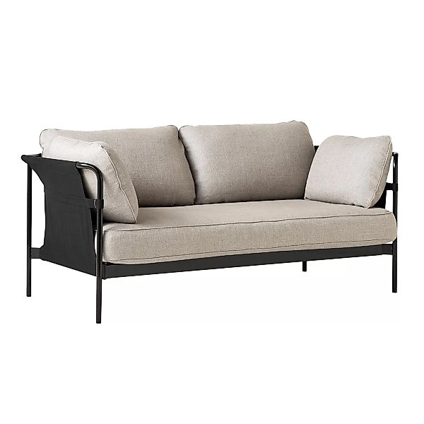 HAY - Can 2.0 2-Sitzer Sofa Gestell Stahl schwarz - grau/Stoff Romo Roden 0 günstig online kaufen