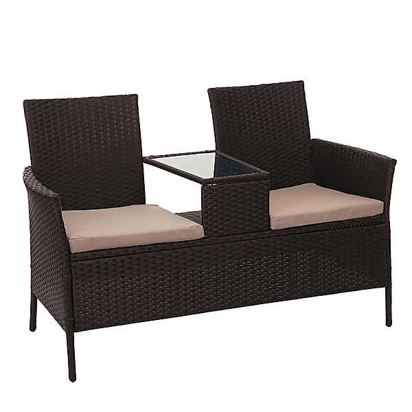 MCW Gartenbank MCW-E24, Poly-Rattan, mit Armlehnen, günstig online kaufen