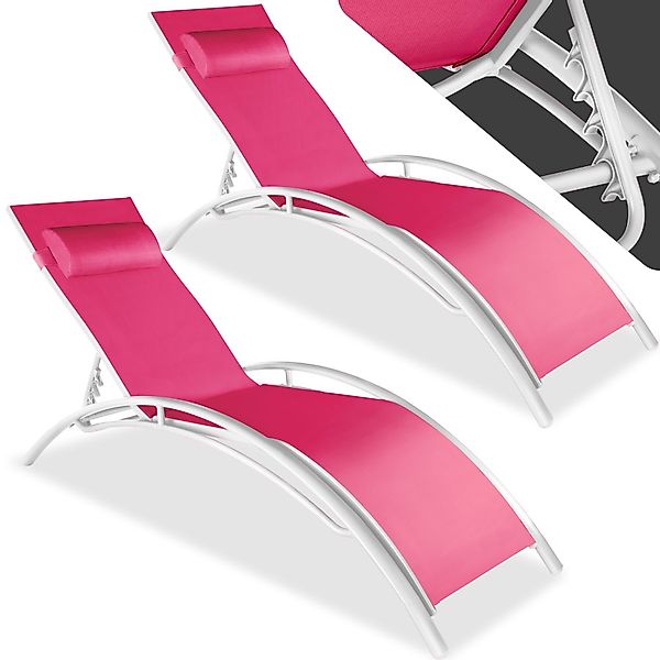 tectake Gartenliege 2er Set Gartenliege, Kombiset, günstig online kaufen