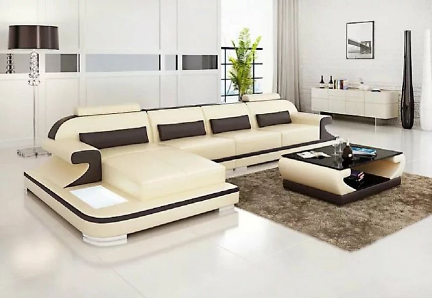 JVmoebel Ecksofa Ledersofa Eckcouch Polstergarnitur Sofa Polster Couch Wohn günstig online kaufen