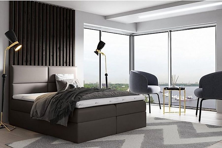 JVmoebel Bett Boxspringbett Möbel Bettkasten Betten Polsterbett Doppelbett günstig online kaufen