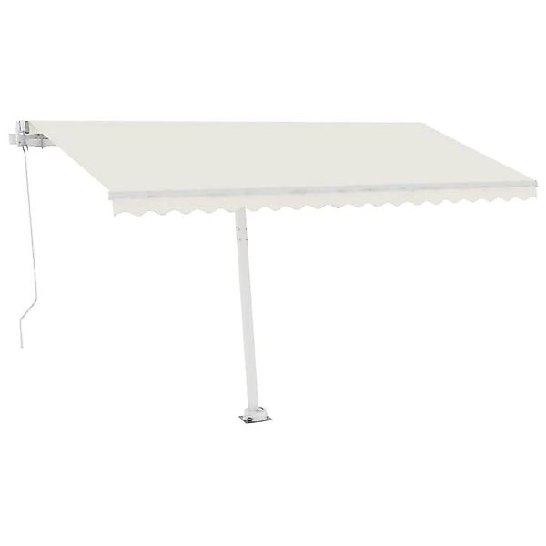 vidaXL Markise Manuell Einziehbar mit LED 400x300 cm Creme 3069542 günstig online kaufen