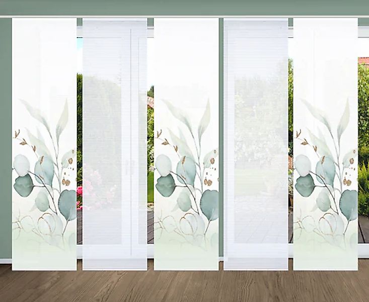 HOME in green Schiebegardine »ABANIO« Paneelwagen 5 Stk. tlg. SET DIGITALDR günstig online kaufen