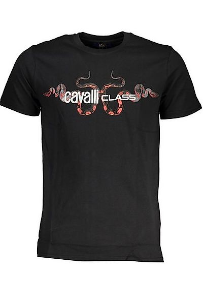 Cavalli Class T-Shirt Herren Kurzarm-T-Shirt Schwarz mit Rundhals & günstig online kaufen