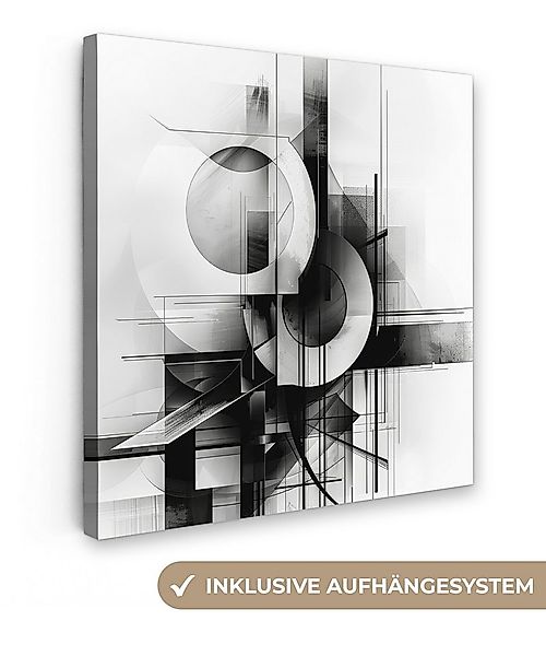 OneMillionCanvasses® Leinwandbild Abstrakt - Kunst - Modern - Schwarz und w günstig online kaufen