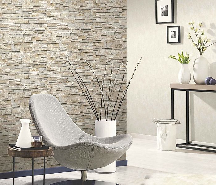 Erismann Vliestapete Erismann Vliestapete 02363-10 Steine beige 10,05 x günstig online kaufen