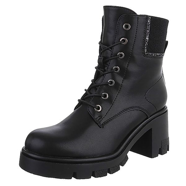 Ital-Design Moderne Schnürstiefel mit Absatz für günstig online kaufen