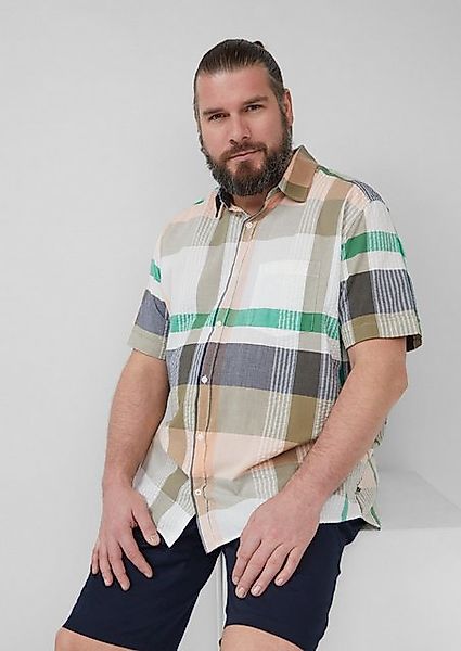 s.Oliver Kurzarmhemd Regular Fit: Strukturiertes Kurzarmhemd mit Kentkragen günstig online kaufen