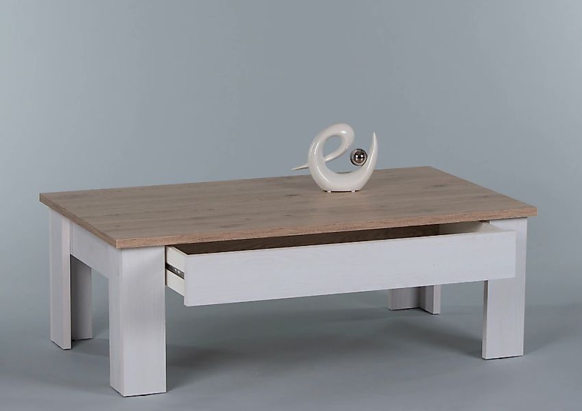 Stolkom Couchtisch "Romance", Landhaustil, Tisch mit Absetzungen günstig online kaufen