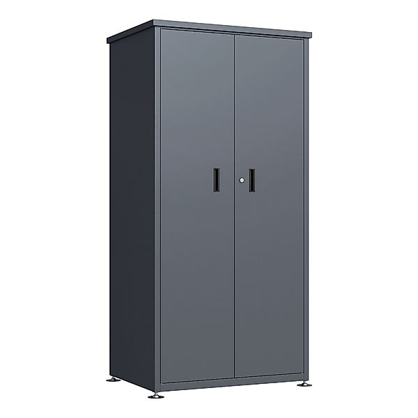 DEGAMO Gartenhaus LÜBECK, Gartenschrank Stahl anthrazit, günstig online kaufen