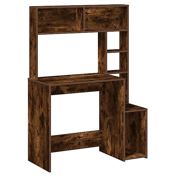 vidaXL Schreibtisch mit Regal Räuchereiche 100x45x140 cm Holzwerkstoff 8604 günstig online kaufen