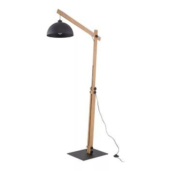 Stehlampe 180 cm hoch E27 verstellbar Holz Metall günstig online kaufen