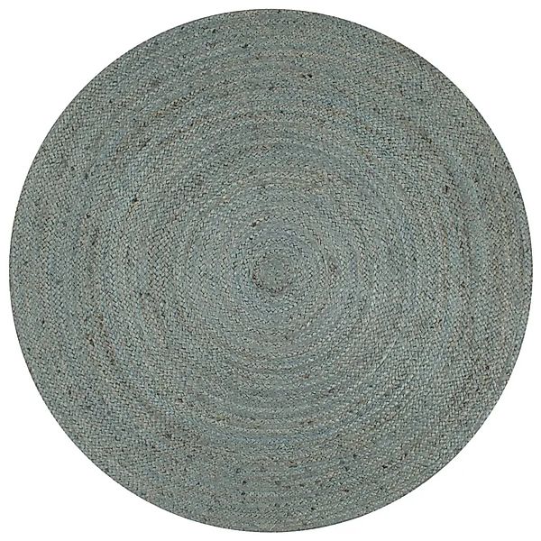 vidaXL Teppich Handgefertigt Jute Rund 150 cm Olivgrün 133670 günstig online kaufen