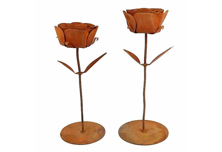 Rostikal Dekofigur Rost Metall Rose Garten Deko, Echter Rost günstig online kaufen