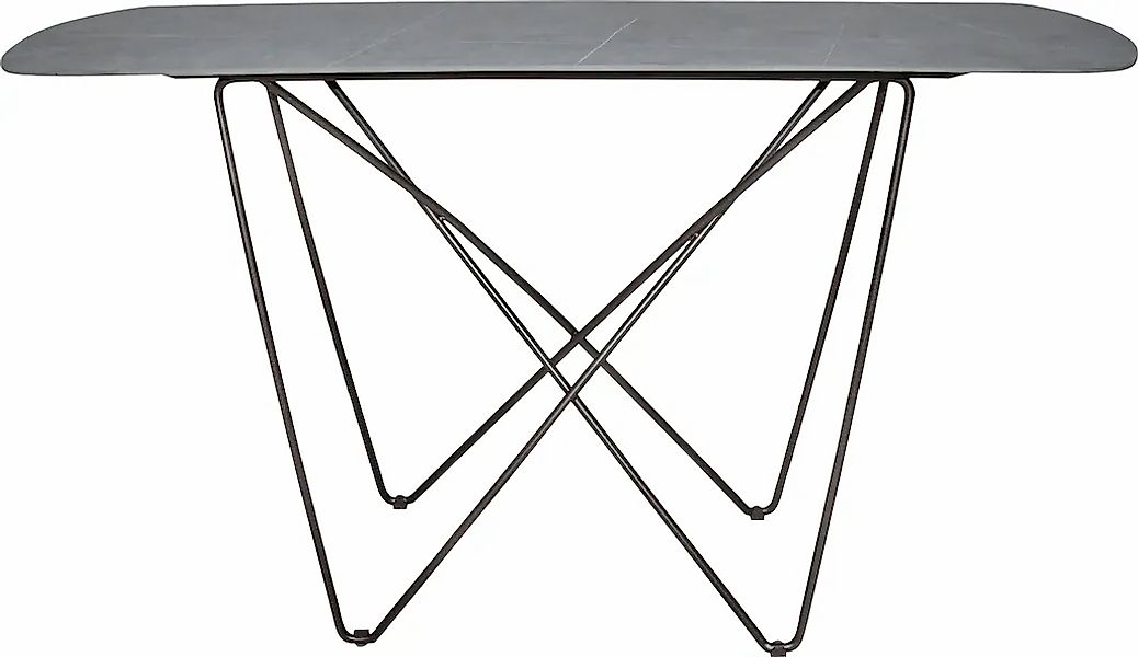 Leonique Konsolentisch "LAYLA", Konsolentisch, rechteckig, schwarzes Gestel günstig online kaufen