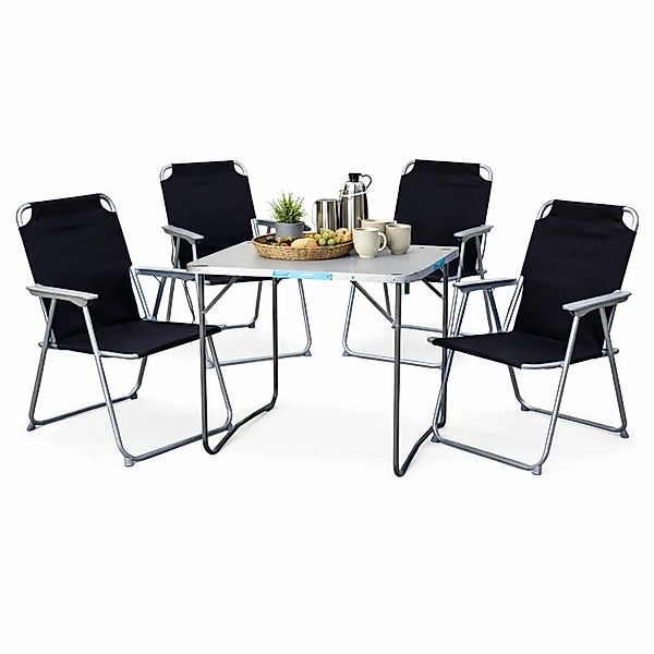 Mojawo XL 5teiliges Campingmöbel Set Alu mit Tragegriff Camping 80x60x68cm günstig online kaufen