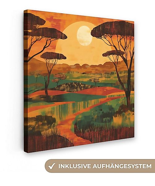 OneMillionCanvasses® Leinwandbild Landschaft - Afrikanisch - Sonne, Fotodru günstig online kaufen