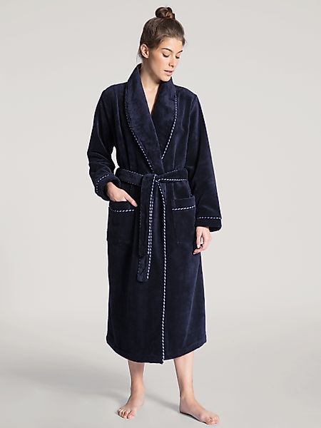 CALIDA Damenbademantel Cosy Shower, Midilänge, Baumwoll-Mix, günstig online kaufen