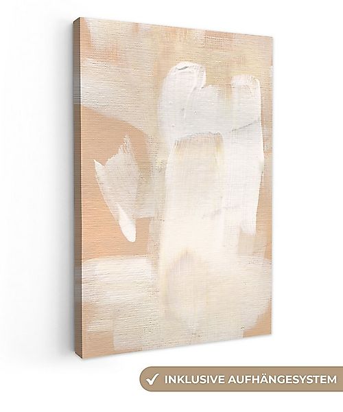 OneMillionCanvasses® Leinwandbild Kunst - Weiß - Beige - Modern, Fotodruck günstig online kaufen