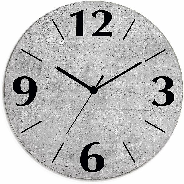 Artland Wanduhr "Grauer Beton" wahlweise mit Quarz- oder Funkuhrwerk, lautl günstig online kaufen