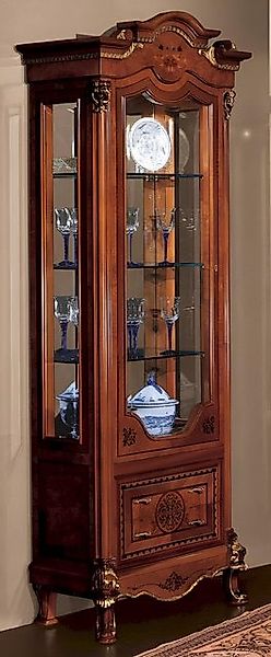 JVmoebel Vitrine Vitrine Schränke Braun Vitrinen Luxus Schrank Glas Holz Wo günstig online kaufen