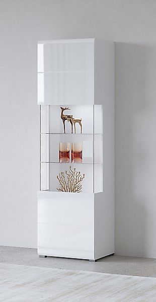 INOSIGN Vitrine "Toledo,Höhe 204 cm trendige Glasvitrine mit dekorative Frä günstig online kaufen