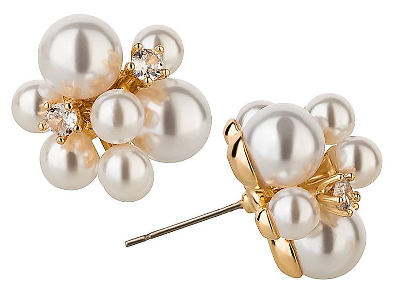 Brautkrone Perlenohrringe Braut Ohrringe Hochzeit Perlenohrringe Perlen run günstig online kaufen