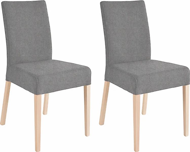 Home affaire 4-Fußstuhl »Umag« (Set) 2 Stk. Microfaser Sitz und Rücken gepo günstig online kaufen